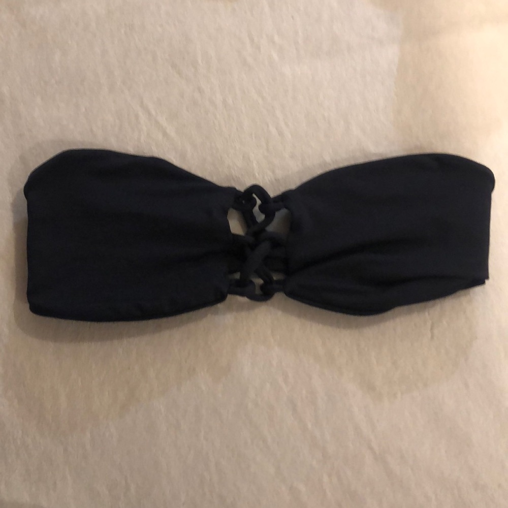 San Lorenzo strapless black bikini top